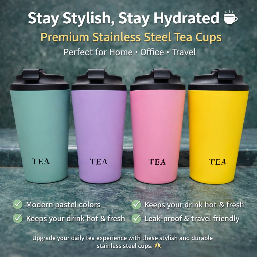 Premium Stainless Steel Tea Cup – Insulated Travel Mug