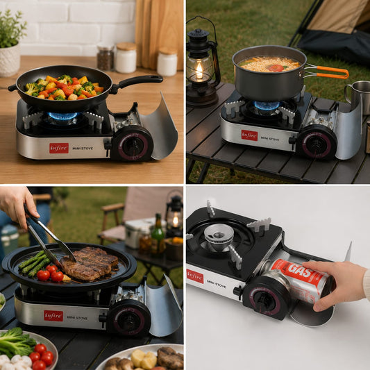 Infire Portable Butane Gas Mini Stove with Carry Case