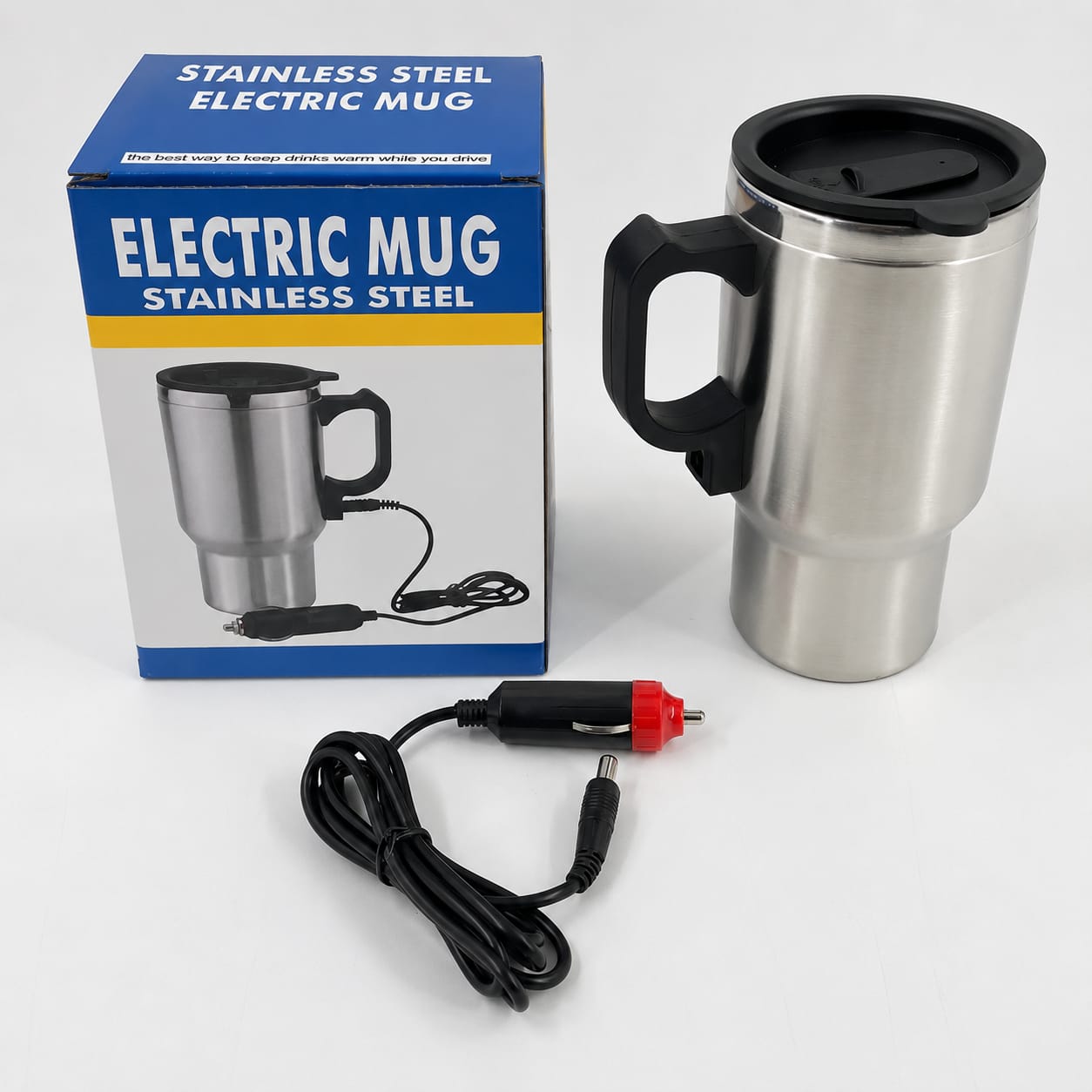 Stainless Steel Electric Car Mug | كوب كهربائي للسيارة من الستانلس ستيل