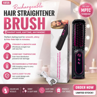 Rechargeable Hair Straightener Brush – MPTC Hot Hair Technology