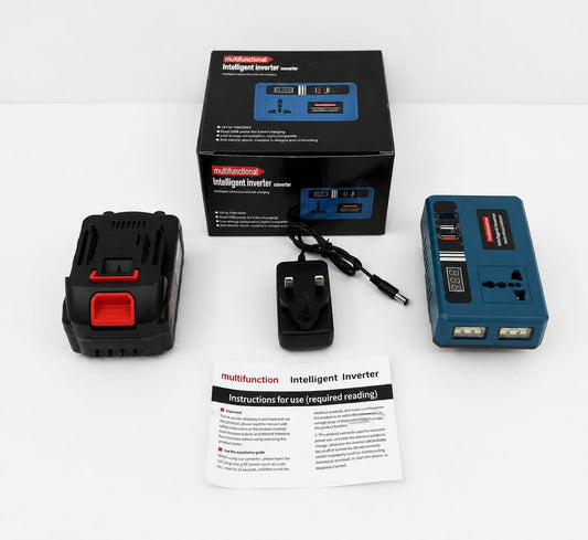 Multifunctional Intelligent Inverter Converter 12V to 220V | محول كهربائي ذكي 12 فولت إلى 220 فولت