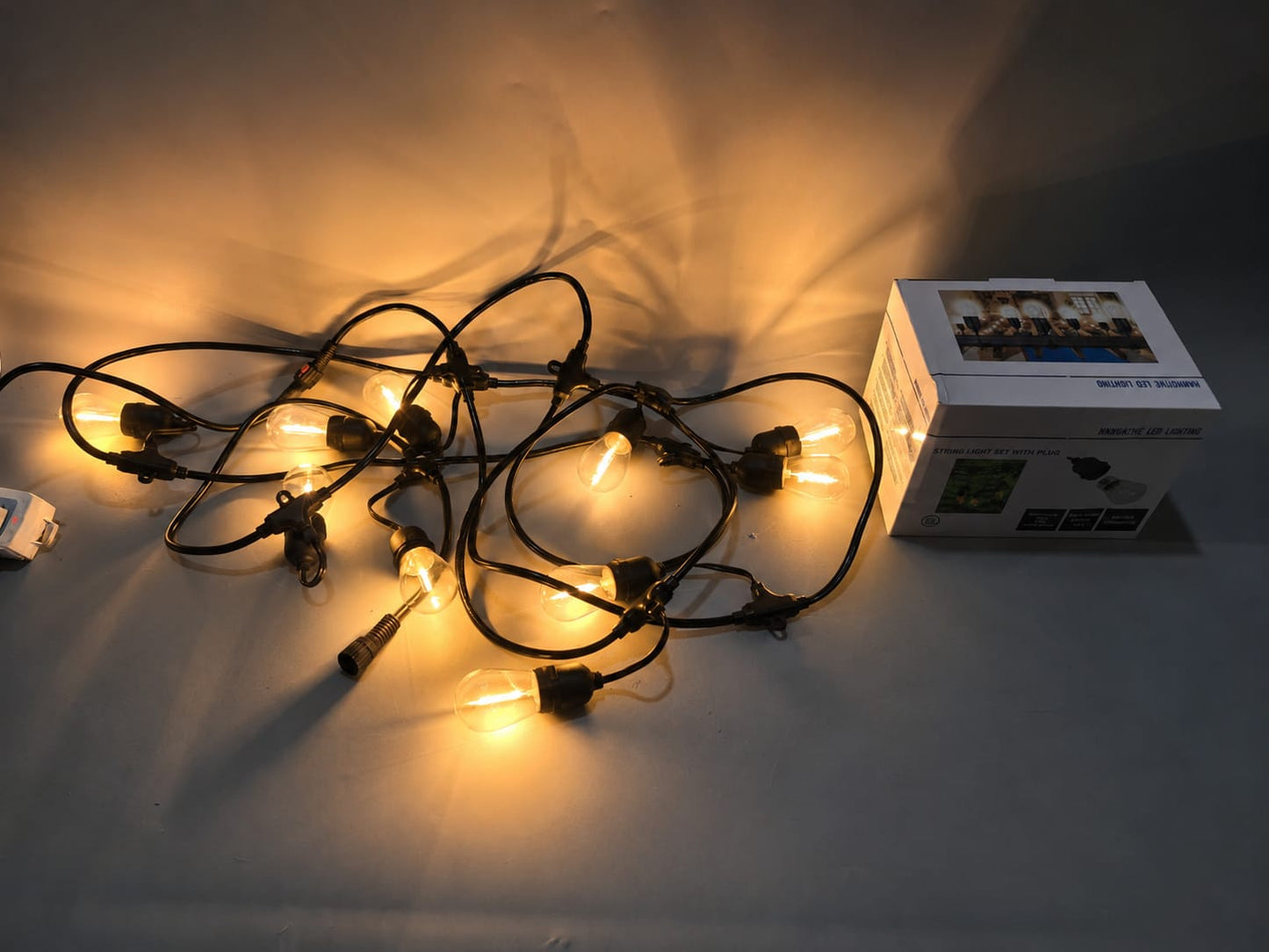 Outdoor Edison Bulb String Lights – Warm White Globe Fairy Lights | أضواء خيوط بصيلة إديسون للحدائق والحفلات