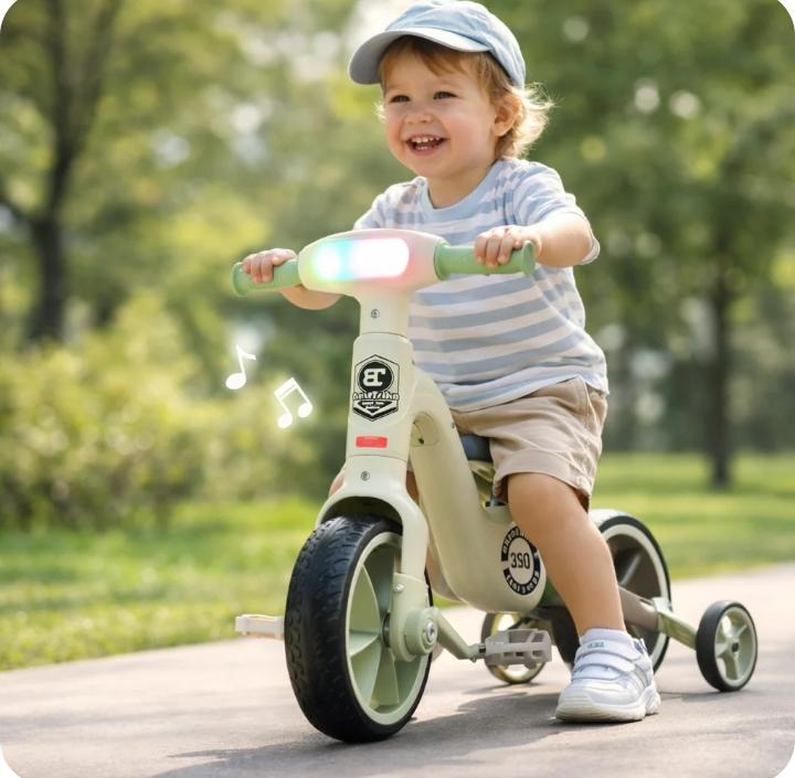 Kids Balance Bike with LED Lights | دراجة توازن للأطفال