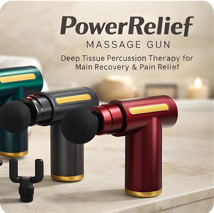 PowerRelief Massage Gun – Deep Tissue Percussion Therapy