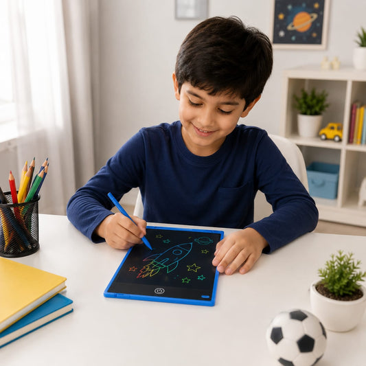 LCD Writing Tablet size 10inch – Colorful Drawing Board for Kids | لوح الكتابة الإلكتروني للأطفال