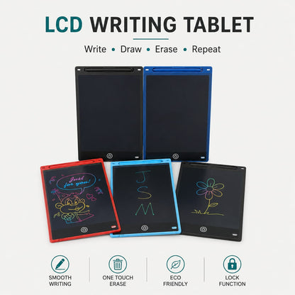 LCD Writing Tablet size 10inch – Colorful Drawing Board for Kids | لوح الكتابة الإلكتروني للأطفال