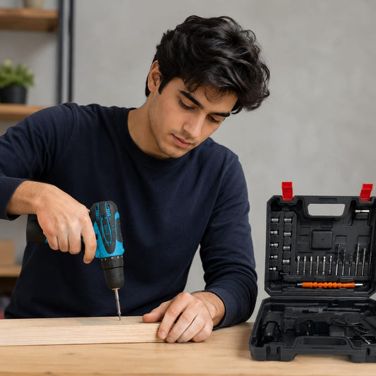 Cordless Electric Drill Set 25-Piece | طقم مثقاب كهربائي لاسلكي 25 قطعة