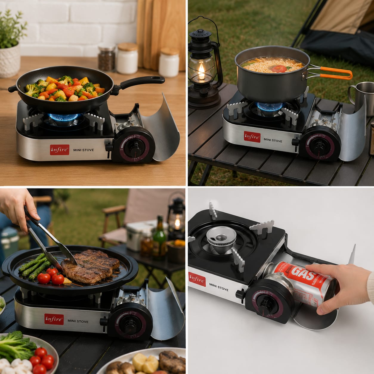 Infire Portable Butane Gas Mini Stove with Carry Case