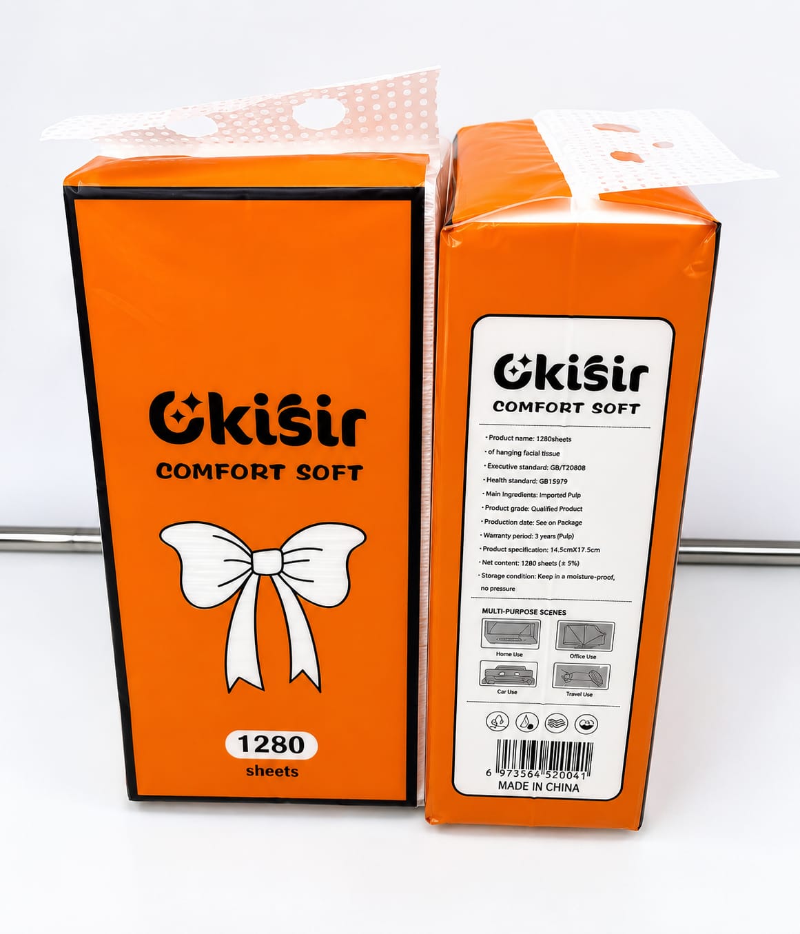 Okisir Comfort Soft Hanging Facial Tissue 1280 Sheets | مناديل أوكيسير كومفورت سوفت المعلقة 1280 ورقة
