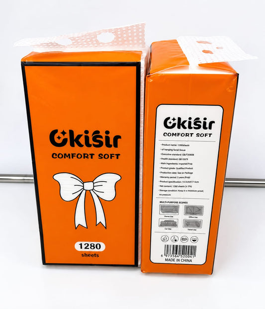 Okisir Comfort Soft Hanging Facial Tissue 1280 Sheets | مناديل أوكيسير كومفورت سوفت المعلقة 1280 ورقة
